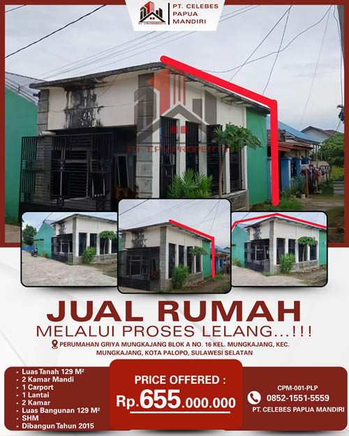 Rumah 1 Lantai di Palopo, Sulawesi Selatan