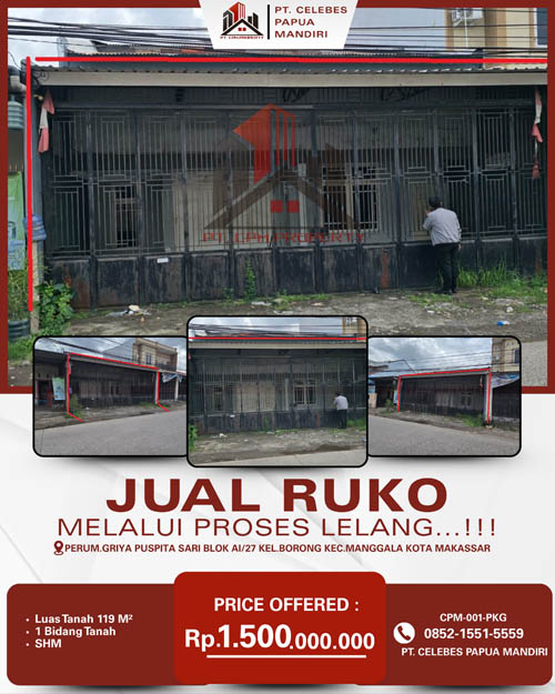 Ruko dalam Kota Makassar, Sulawesi Selatan