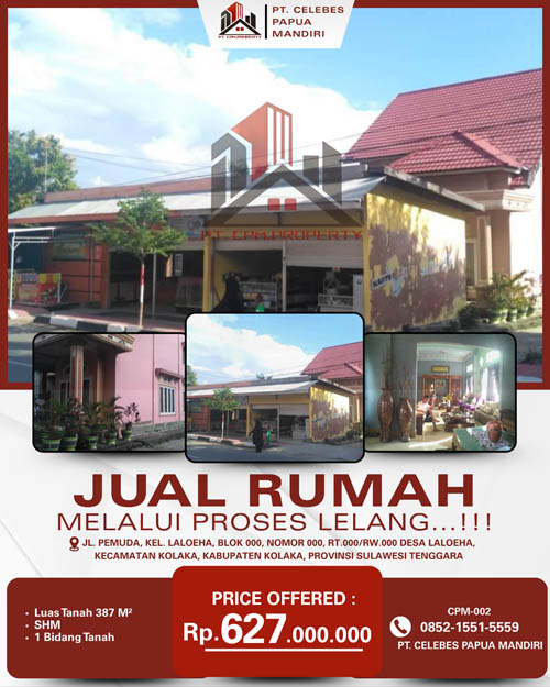 Rumah di Kab. Kolaka, Sulawesi Tenggara di Kabupaten Kolaka