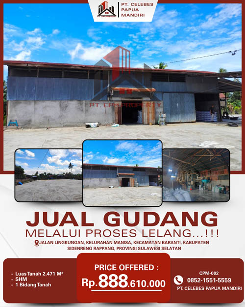 Gudang di Kab. Sidenreng Rappang, Sulawesi Selatan