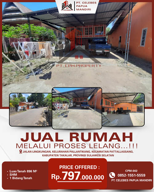 Rumah di Kab. Takalar, Sulawesi Selatan di Kabupaten Takalar
